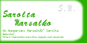 sarolta marsalko business card